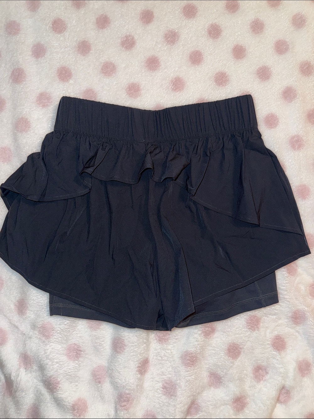 NWOT Blogilates Black Ruffle Shorts - Picture 3 of 3